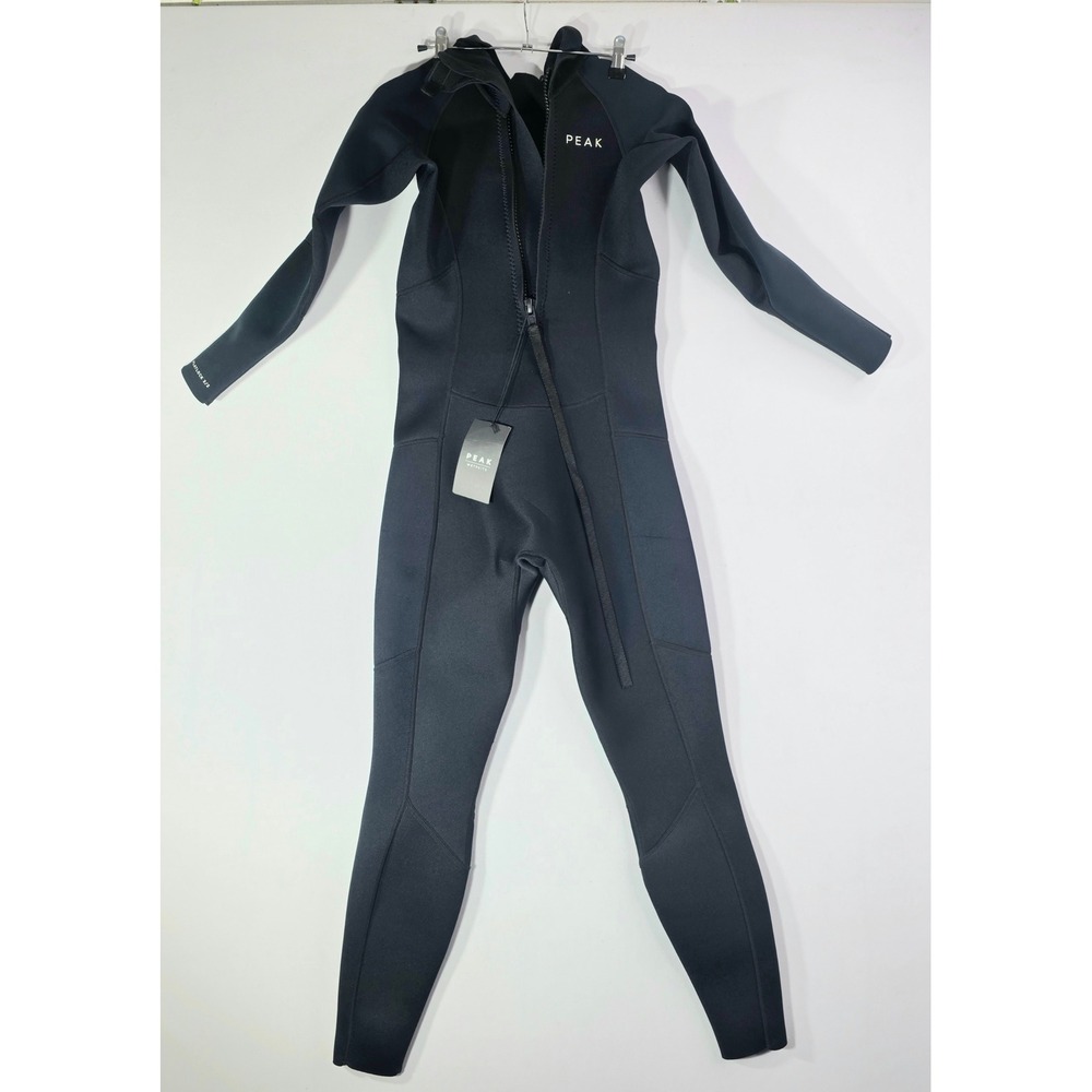 Peak Womens Energy 3/2 Full Wetsuit Size 8 Black Back Zip Steamer Surfing P3626L